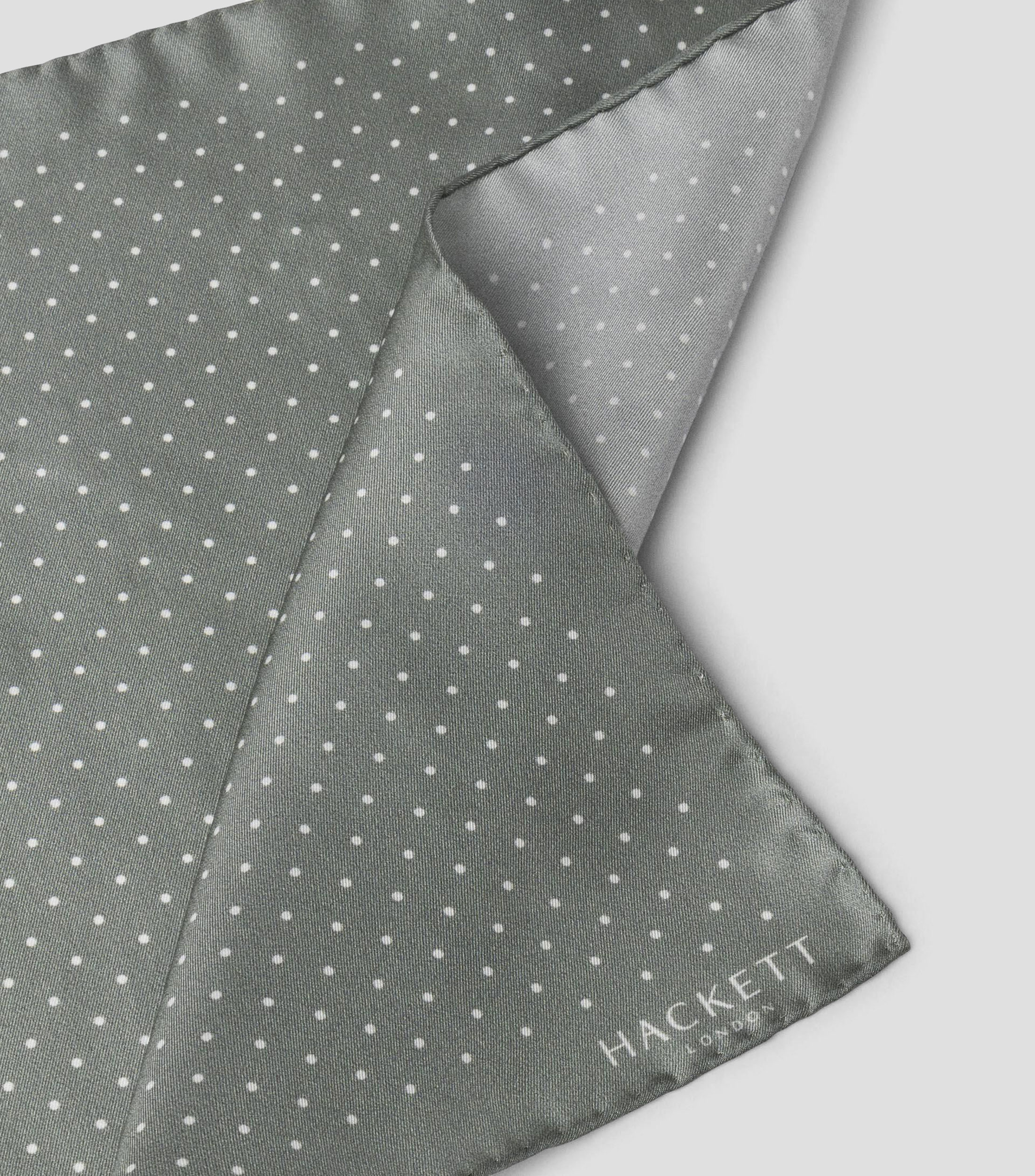 Pañuelo en seda con estampado de lunares Hombre